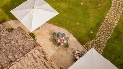 Poggio Sereno Aerial View Breakfast