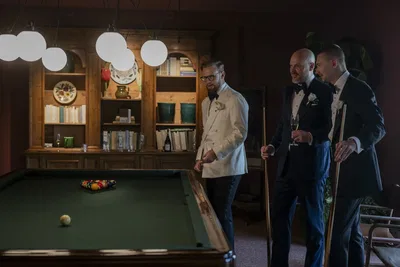 Vignamaggio Billard Room Groom And Groomsmen