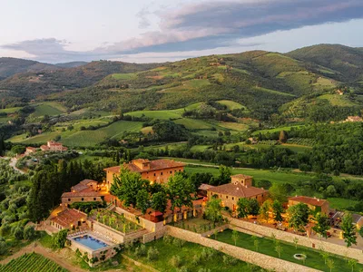 Vignamaggio Drone View Lateral