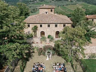 Vignamaggio Intimate Ceremony Pergola