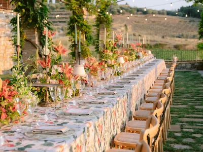 Vignamaggio Solarium Brunch Long Table