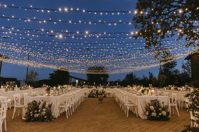 Villa Petriolo Dinner Setup