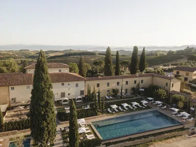 Villa Petriolo Pool From Above