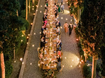 Villa Petriolo Table Night