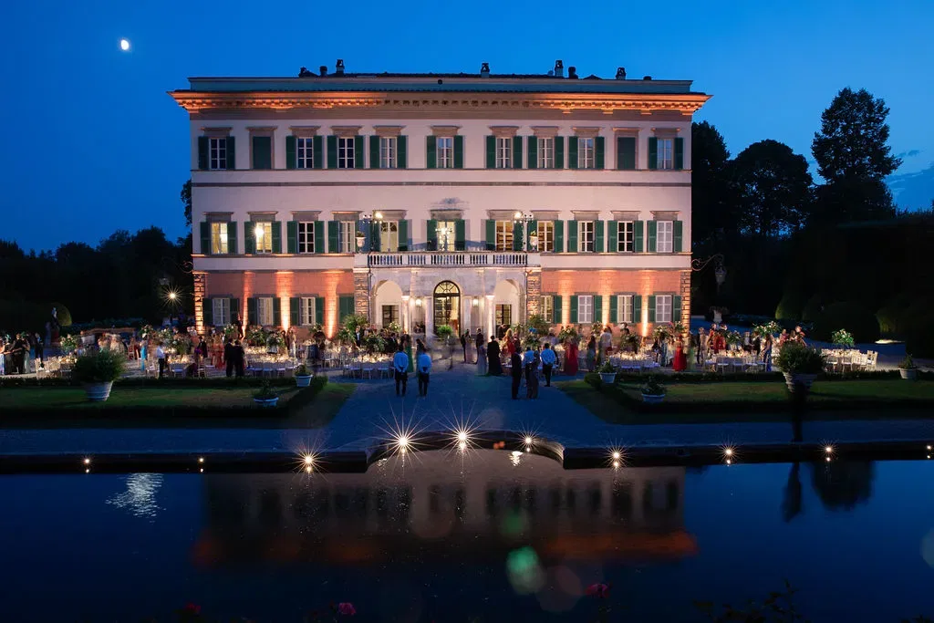 Villa Facade Night