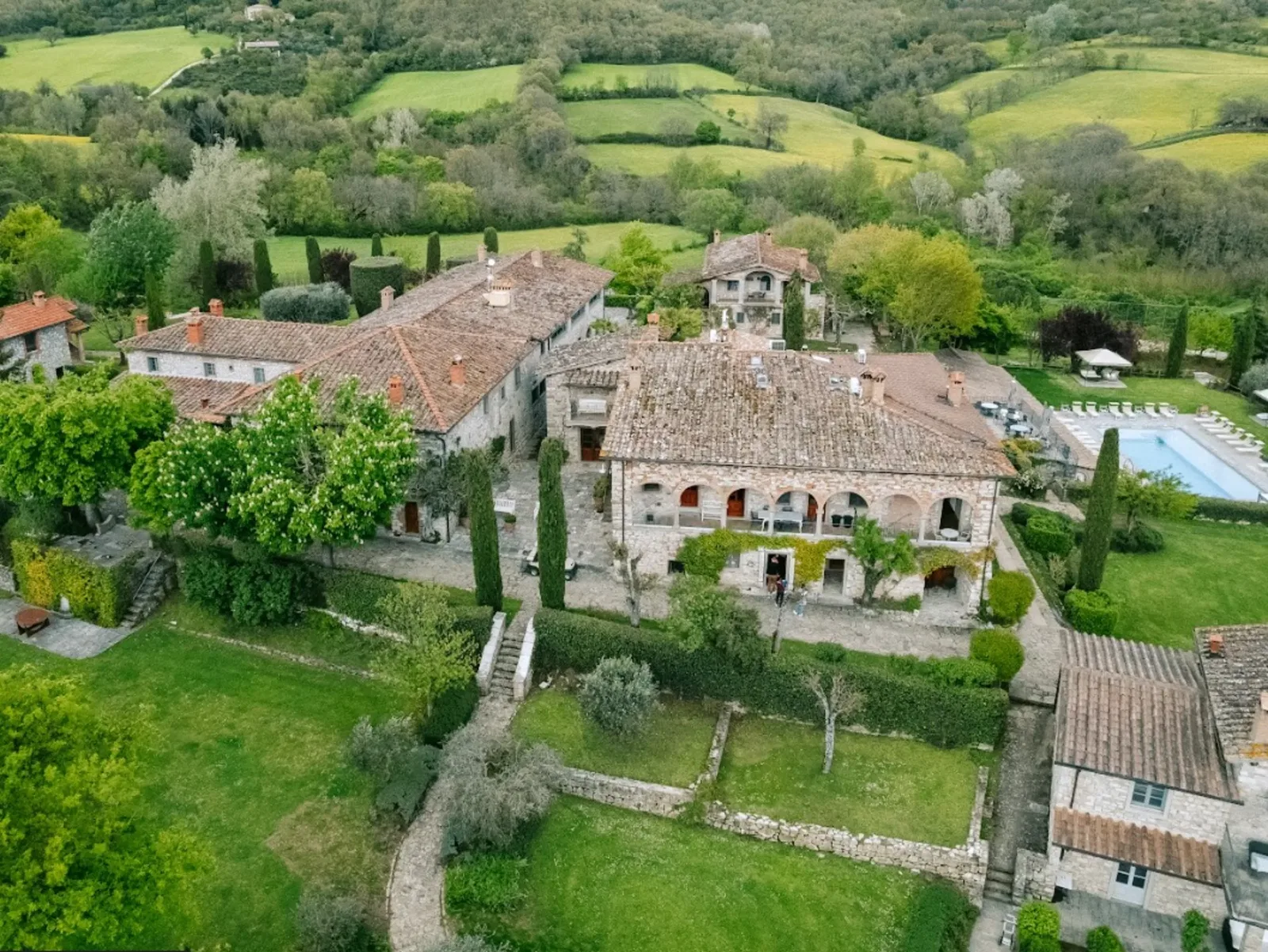 Borgo Corsignano Aerial View