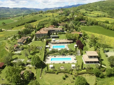 Borgo Corsignano Aerial View