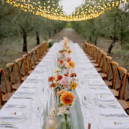 Borgo Vigneto Table Set In Olive Grove