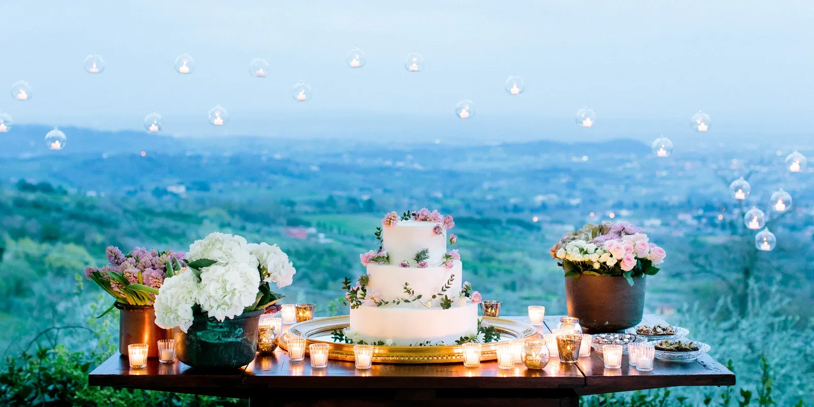 Cake Table At Dusk