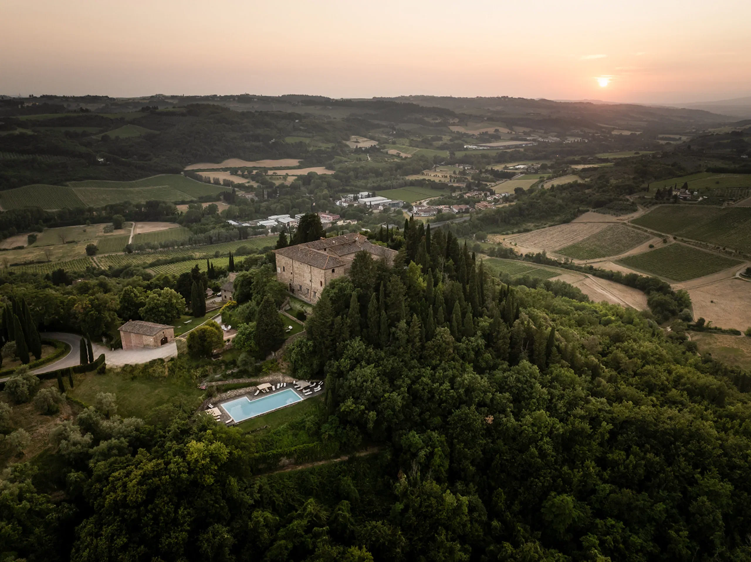 Castello di Bibbione At Sunset