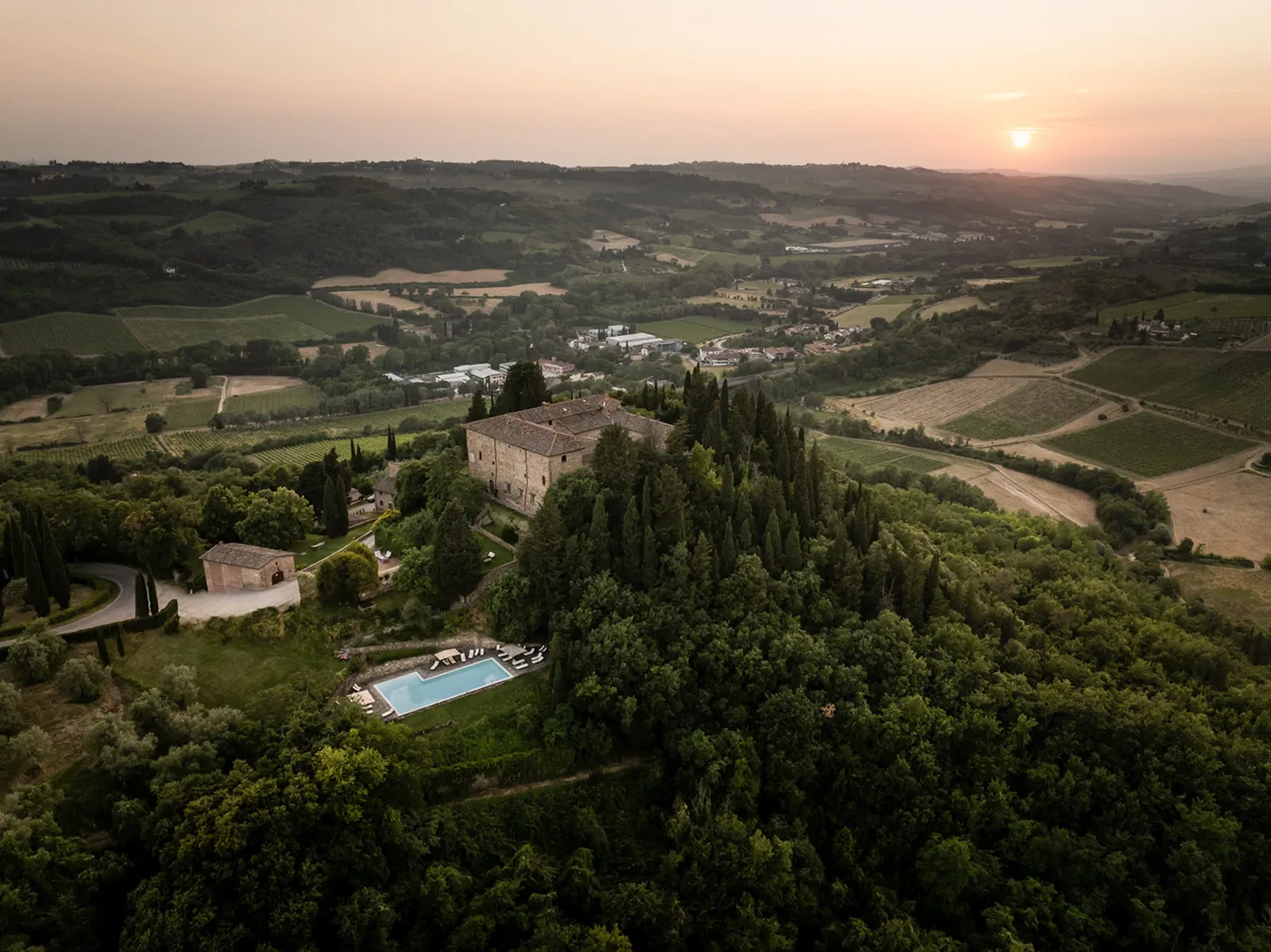 Castello di Bibbione At Sunset