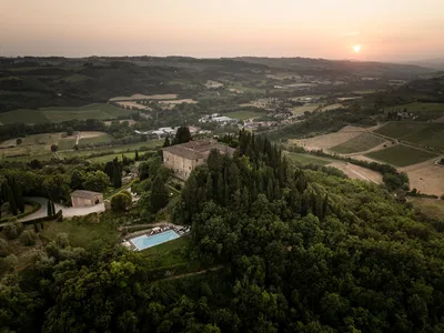 Castello di Bibbione At Sunset
