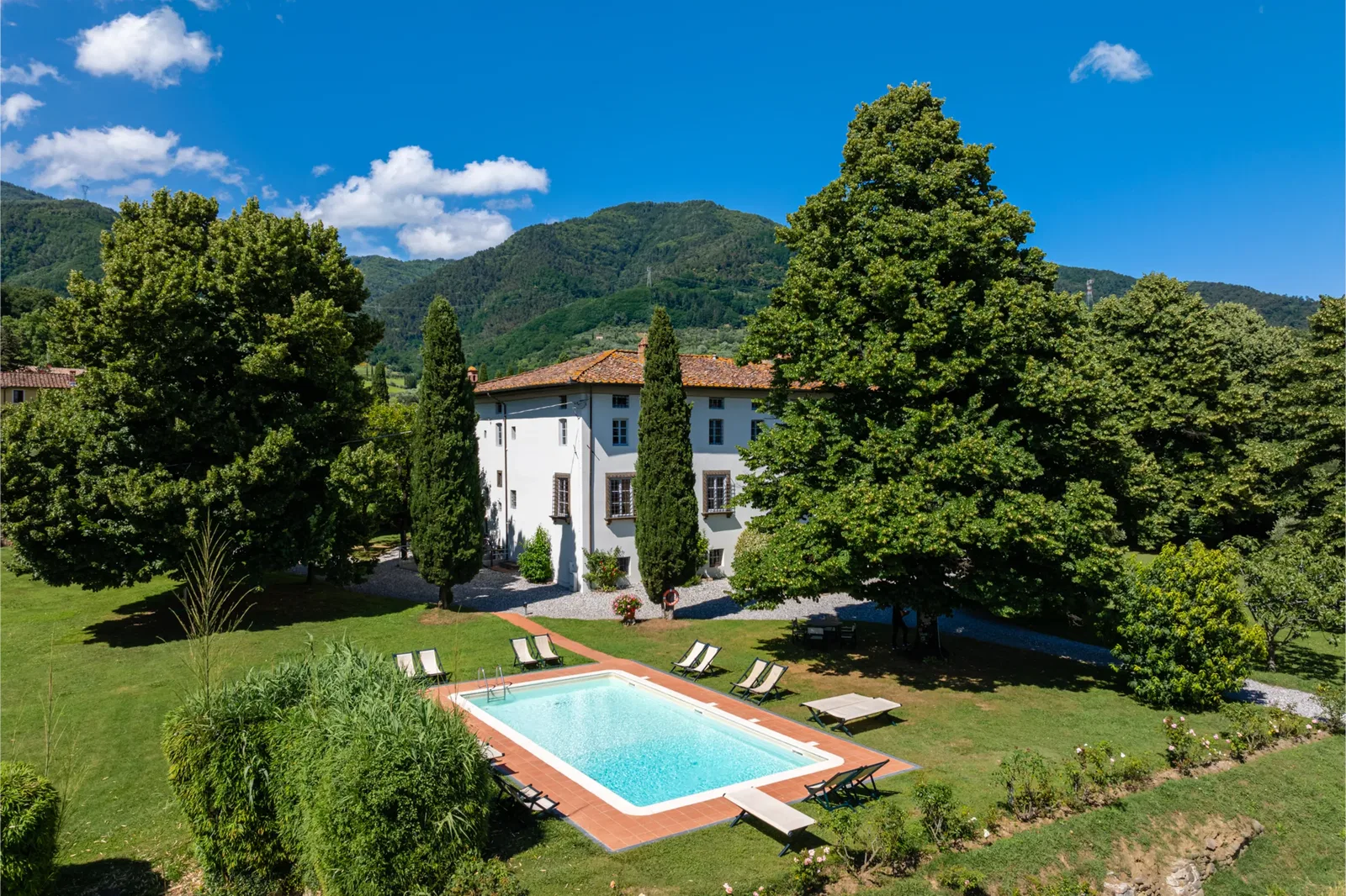 Fattoria del Cipresso Aerial From The Pool Side
