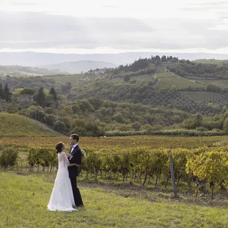 Le Filigare Couple By The Vineyard