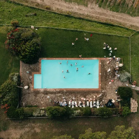 Le Filigare Pool Aerial View