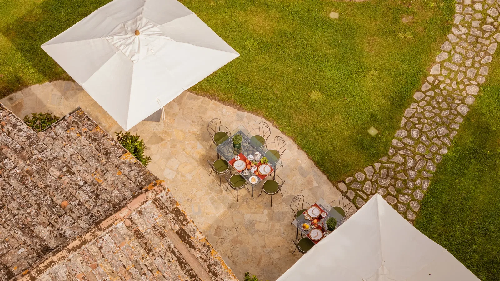 Poggio Sereno Aerial View Breakfast