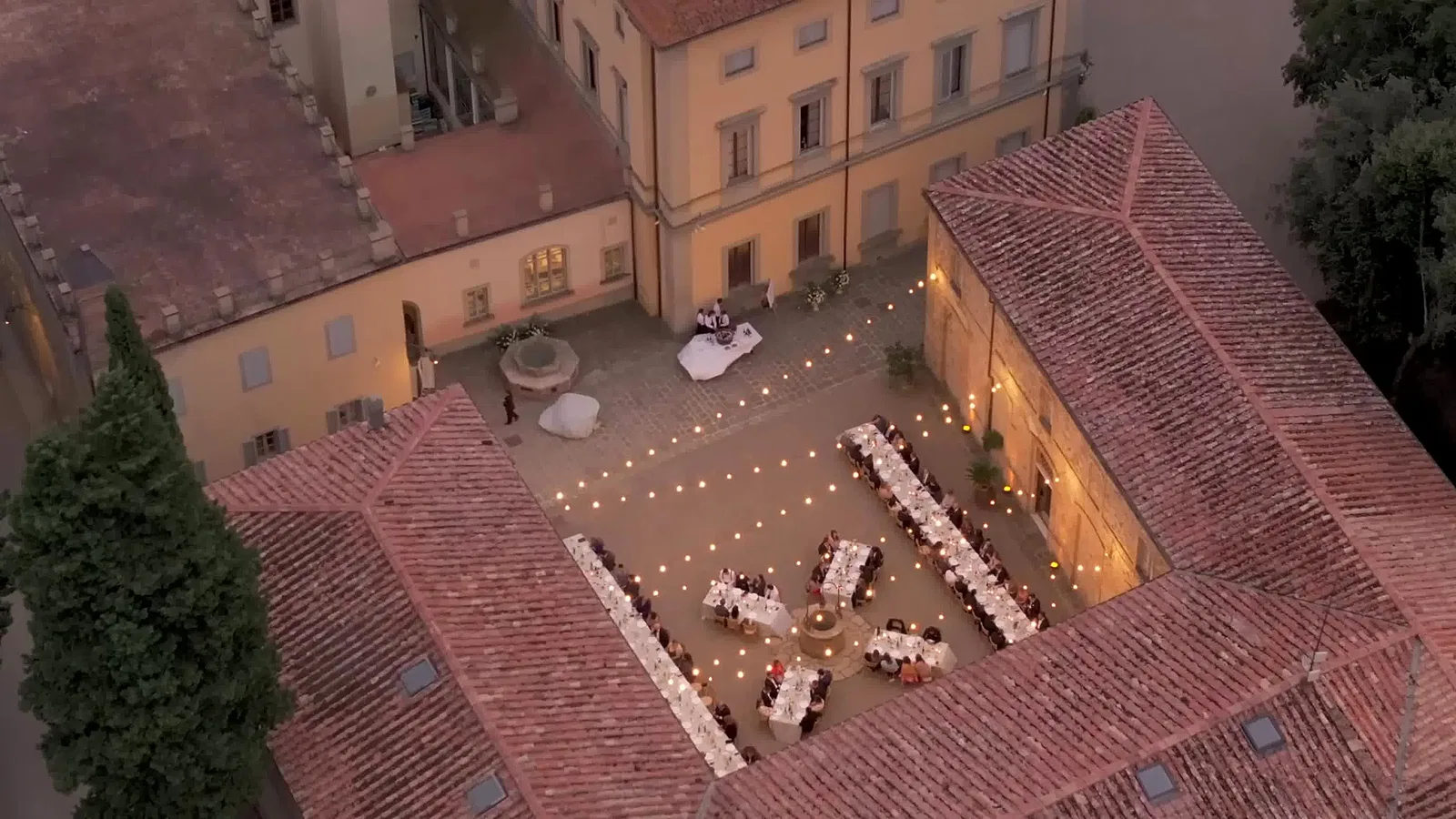 Tenuta di Monaciano Aerial Welcome Dinner