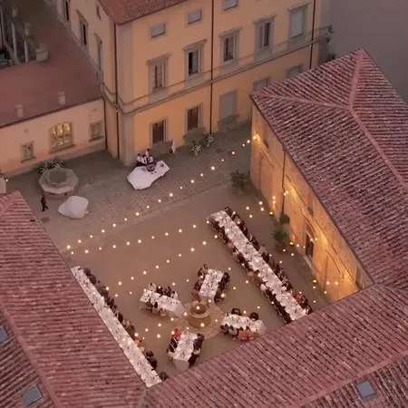 Tenuta di Monaciano Aerial Welcome Dinner