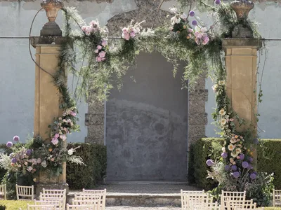 Tenuta la Cona Aviary Ceremony Set Up