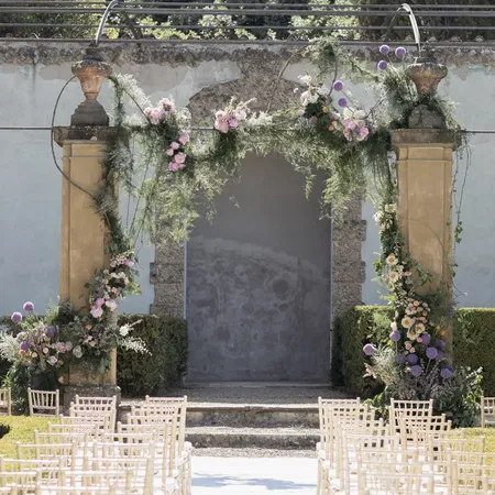Tenuta la Cona Aviary Ceremony Set Up