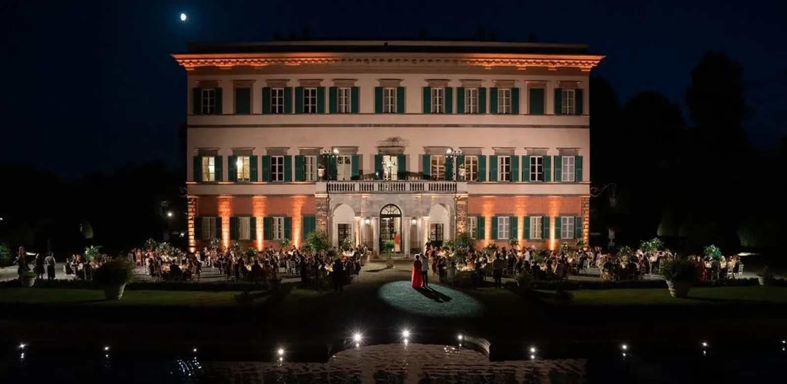 The Versailles of Tuscany Facade Night
