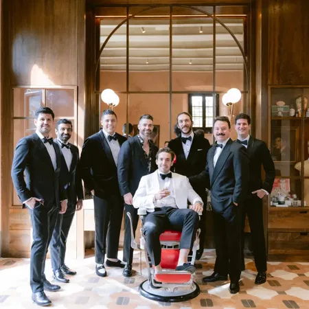 Vignamaggio Barber Shop Groom And Groomsmen