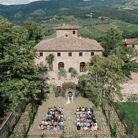 Vignamaggio Intimate Ceremony Pergola