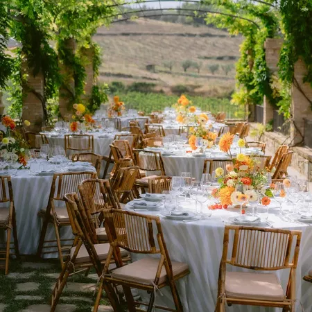 Vignamaggio Solarium Brunch Above Pool