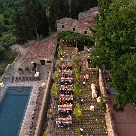 Vignamaggio Solarium Welcome Dinner Drone