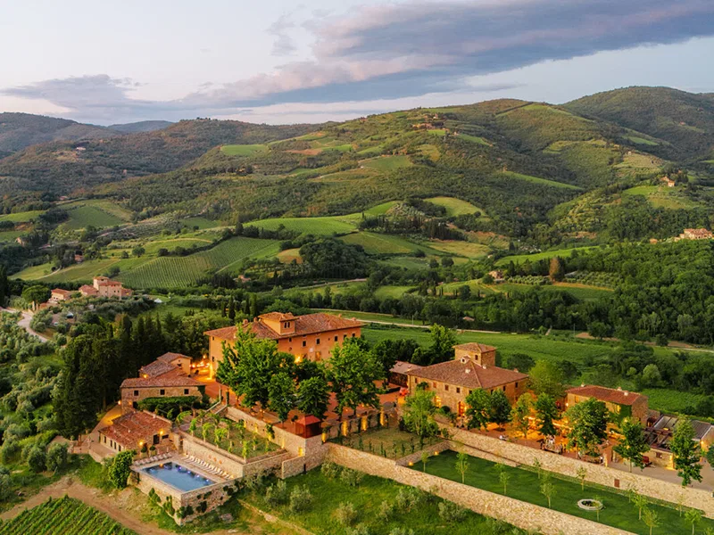 Vignamaggio Drone View Lateral