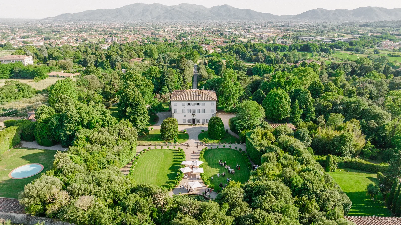 Villa Grabau Aerial Panorama
