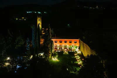 Villa Grabau Aerial View of The Limonaia At Night