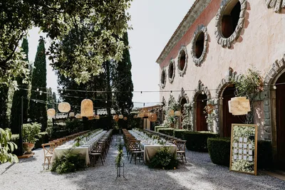 Villa Grabau Table Setup Outside The Limonaia