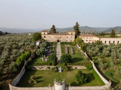 Villa Medicea di Lilliano Aerial Day