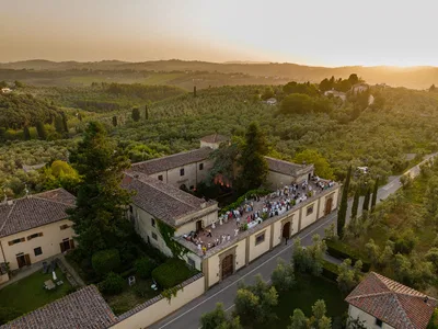 Villa Medicea di Lilliano Aerial View