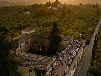 Villa Medicea di Lilliano Aerial View