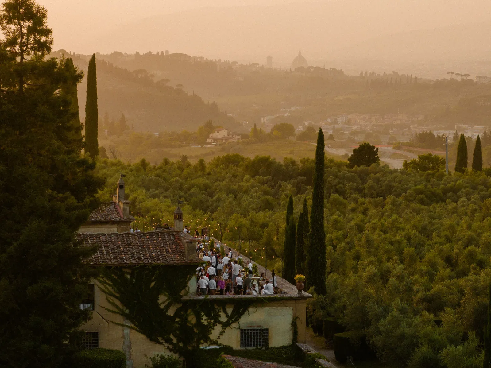 Villa Medicea di Lilliano Terrace Over The Florence Duomo