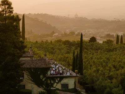 Villa Medicea di Lilliano Terrace Over The Florence Duomo