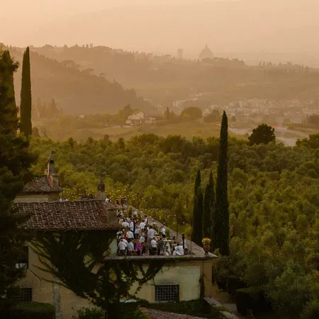 Villa Medicea di Lilliano Terrace Over The Florence Duomo