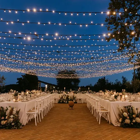 Villa Petriolo Dinner Setup
