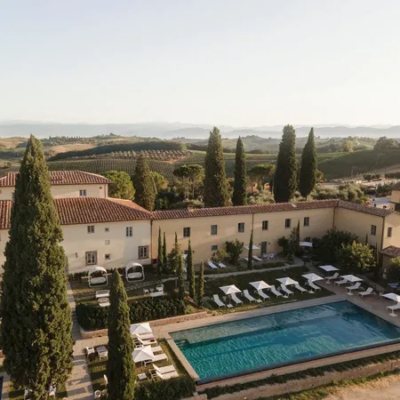Villa Petriolo Pool From Above
