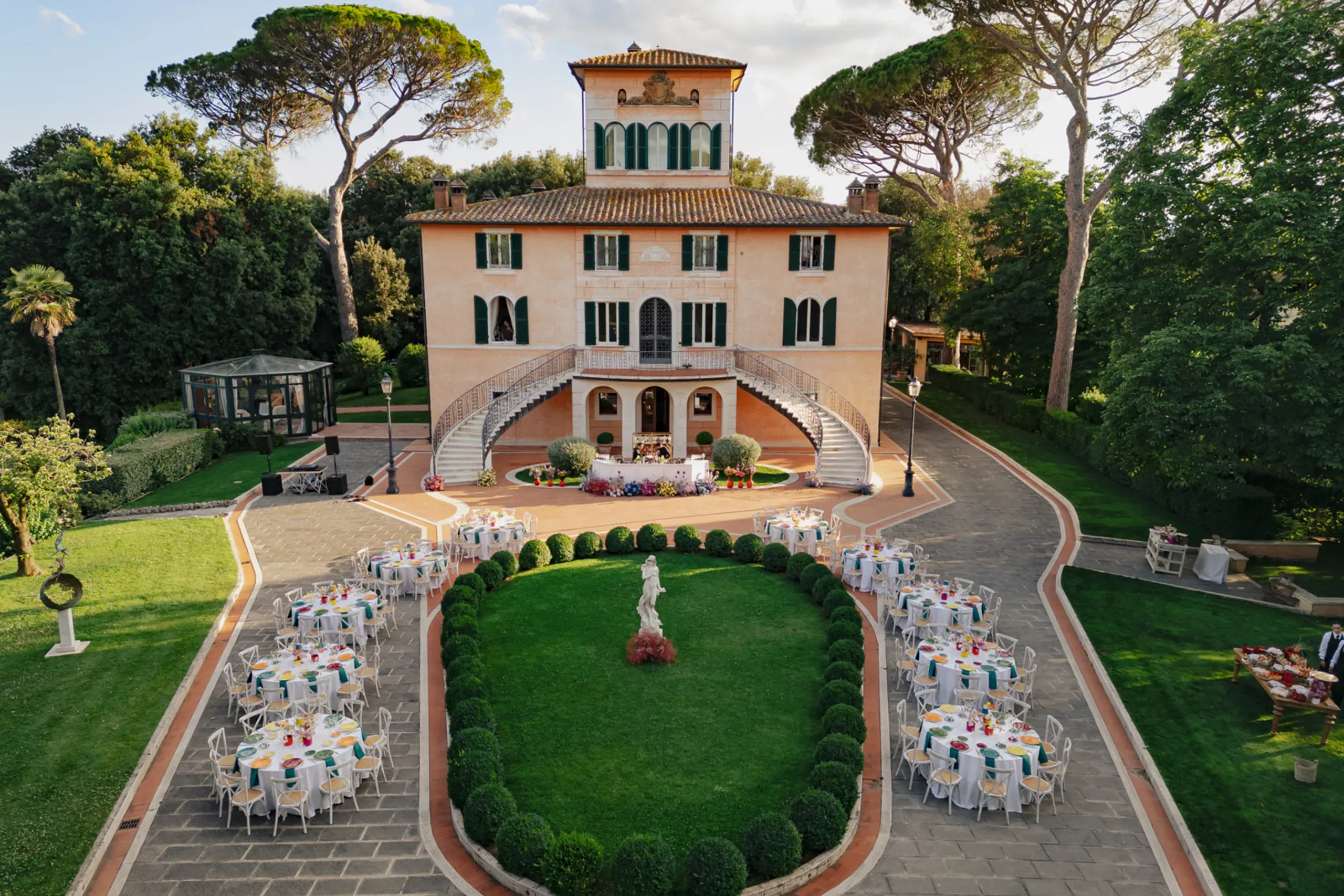 Villa Valentini Bonaparte Cocktails In Front of The Villa