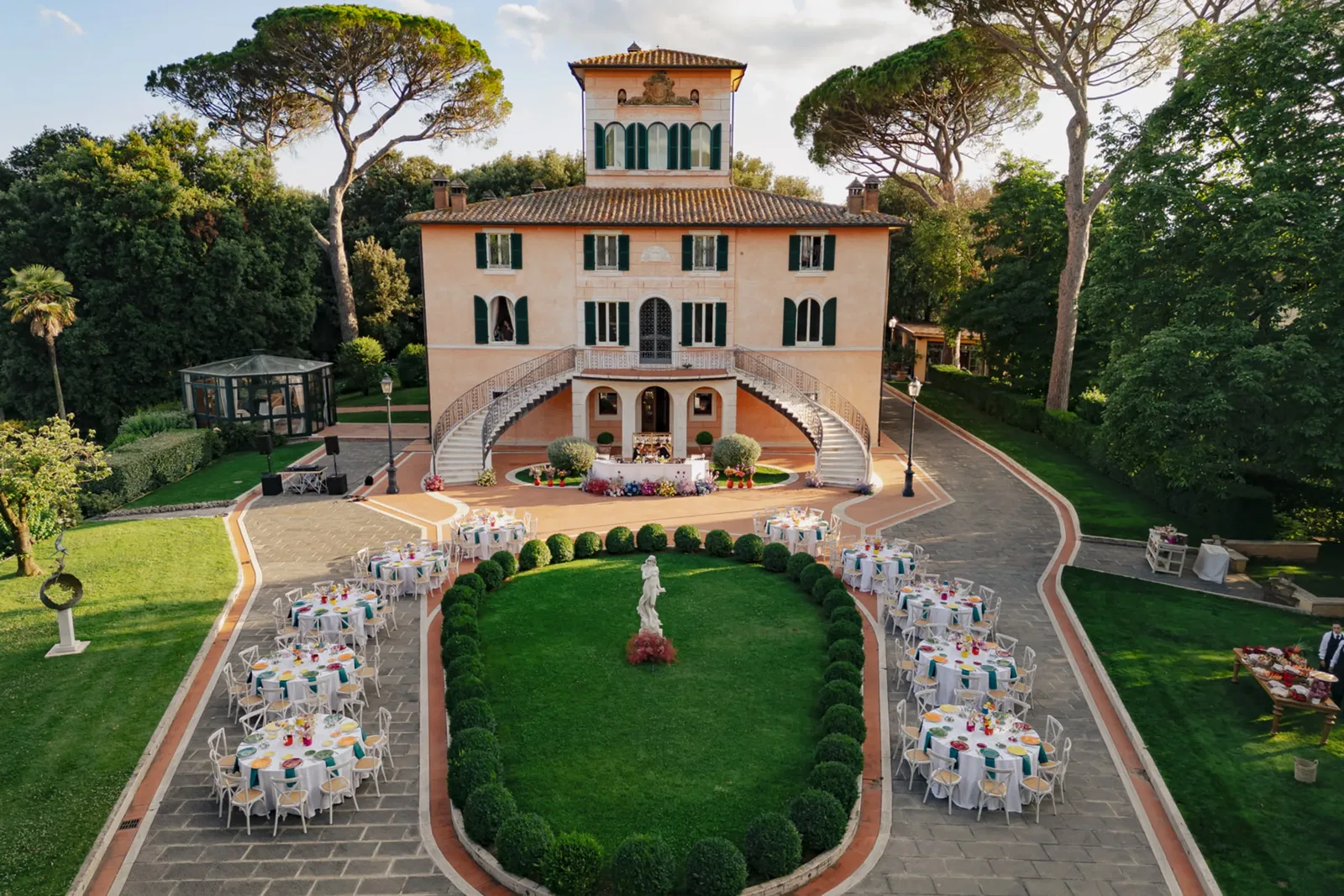 Villa Valentini Bonaparte Cocktails In Front of The Villa